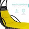 Best Choice Products Hanging Curved Chaise Lounge Chair Swing for Backyard, Patio w/ Pillow, Shade, Stand